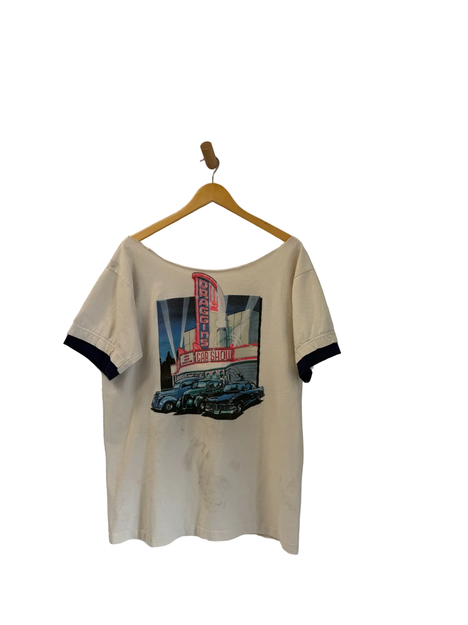 3A-127-CH Cream Draggins Car Show Tee