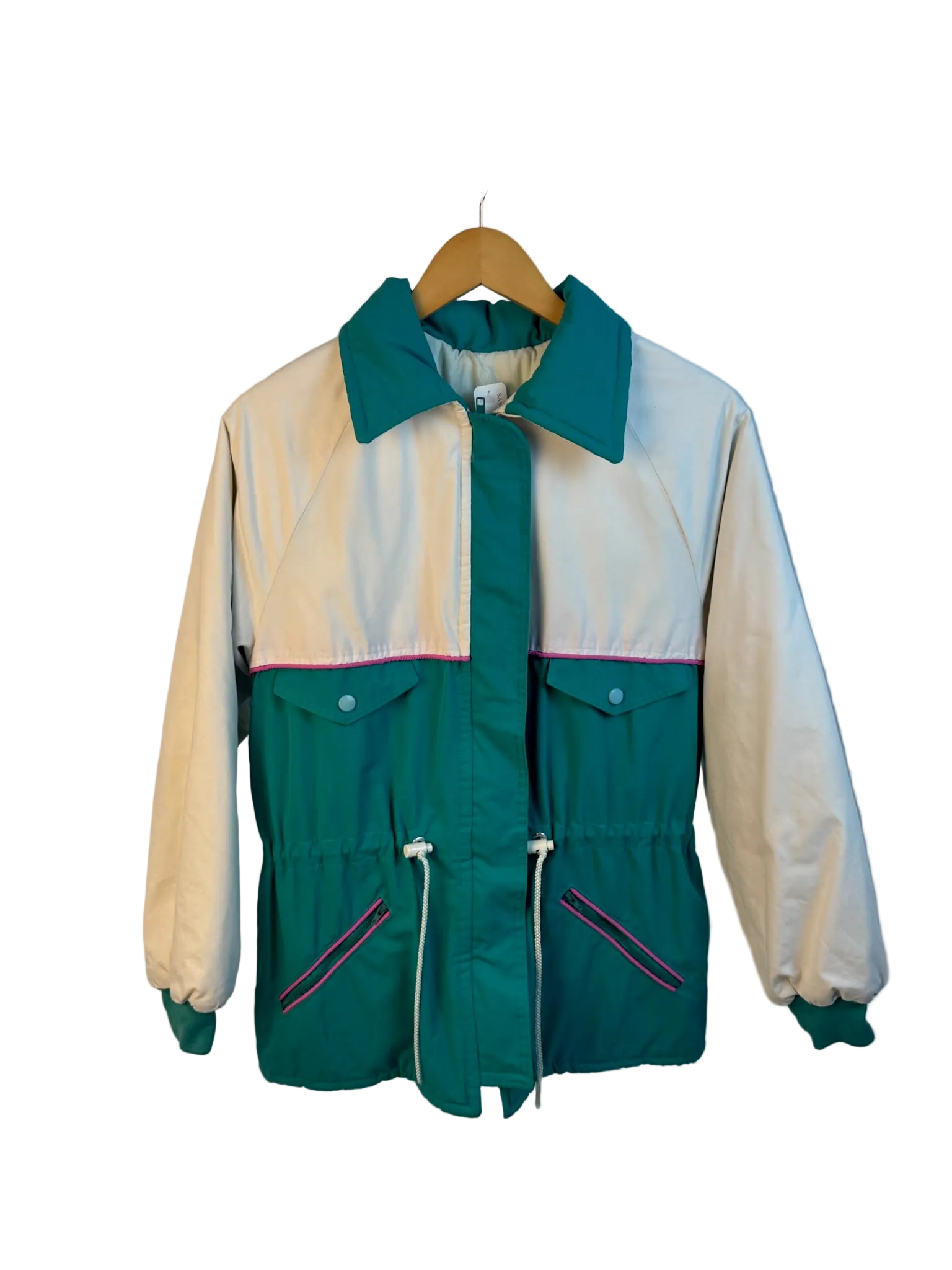 11-226 Green & White 80's Jacket