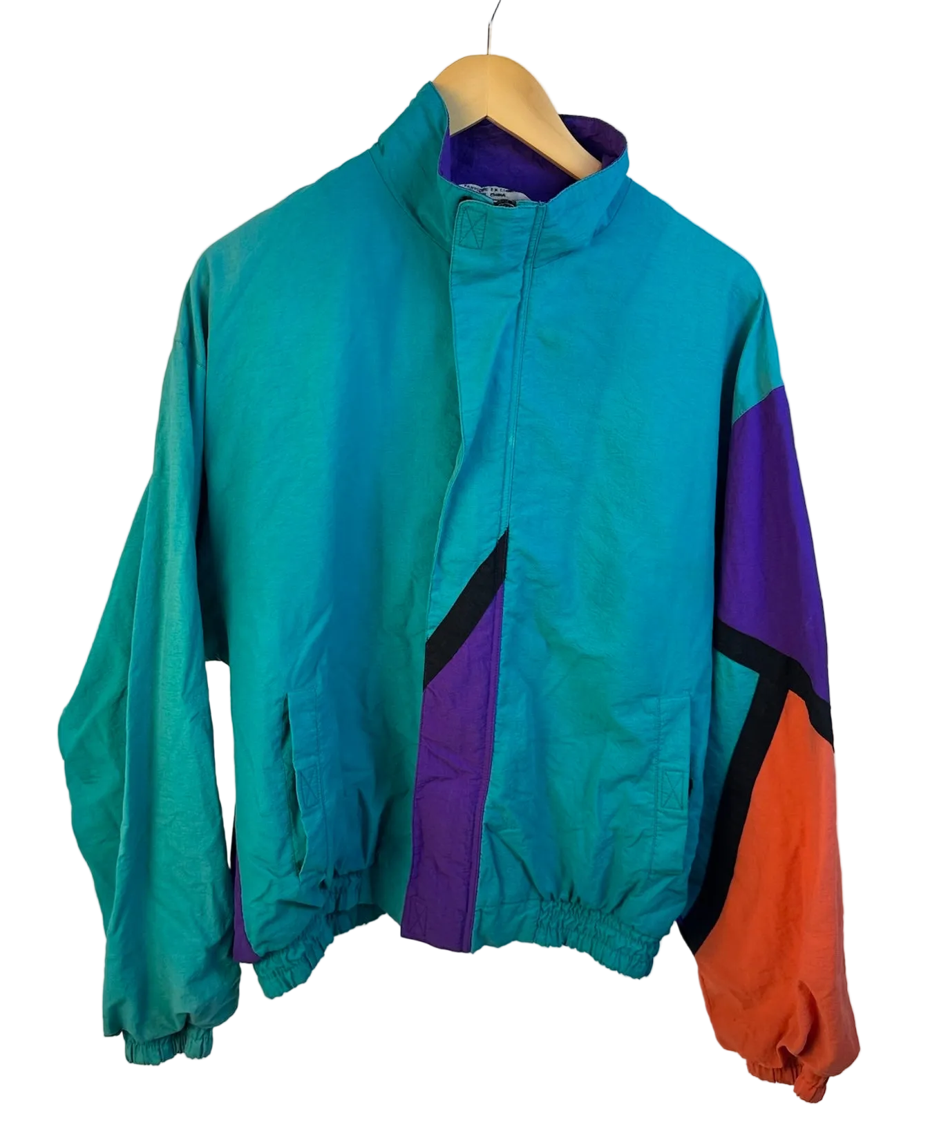 11-618-CH Retro Teal & Purple Windbreaker