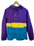 11-82-CH Blue, Purple and Yellow Half Zip Windbreaker