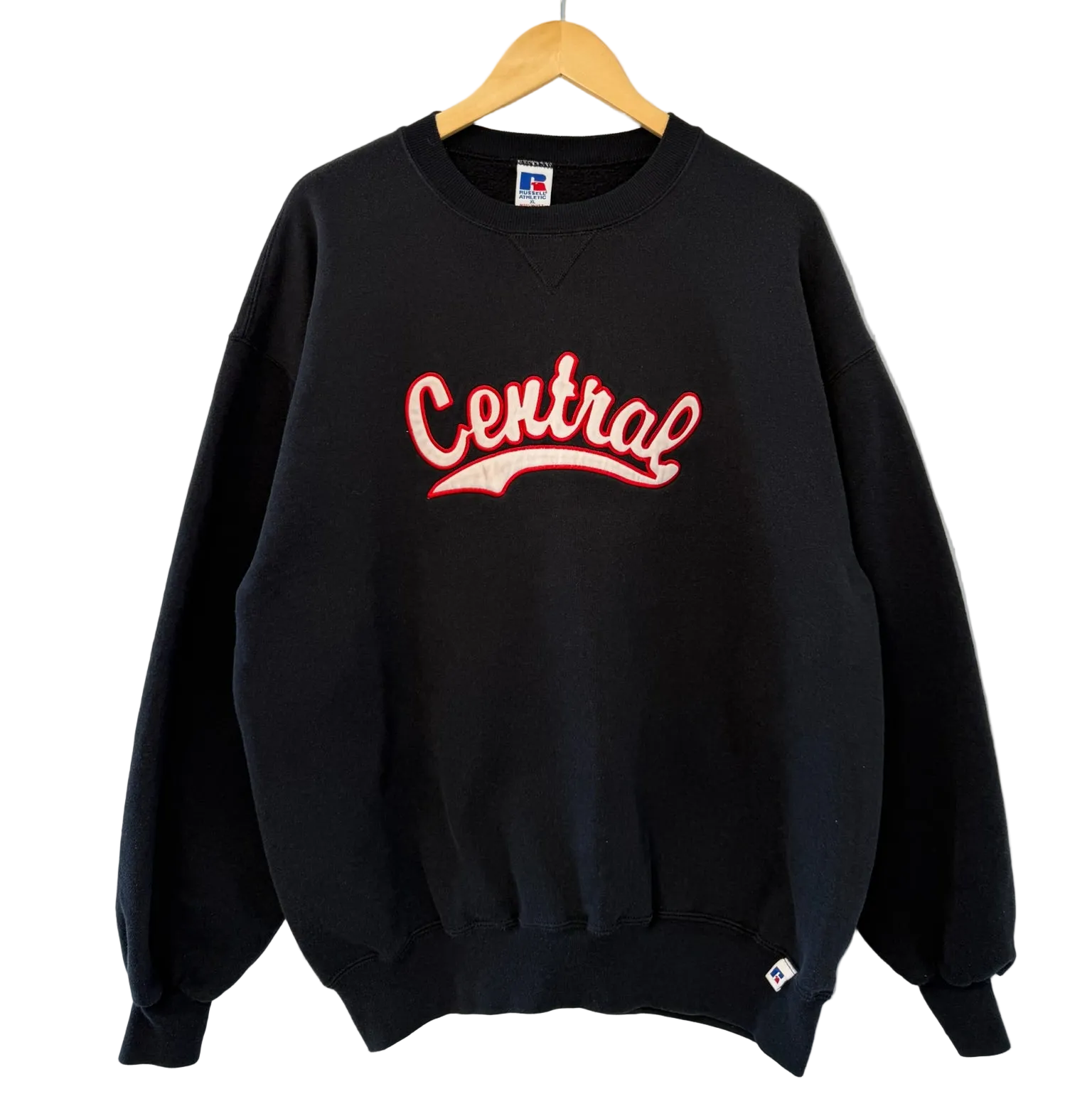 1A-97-CH Washed Black Central Crewneck