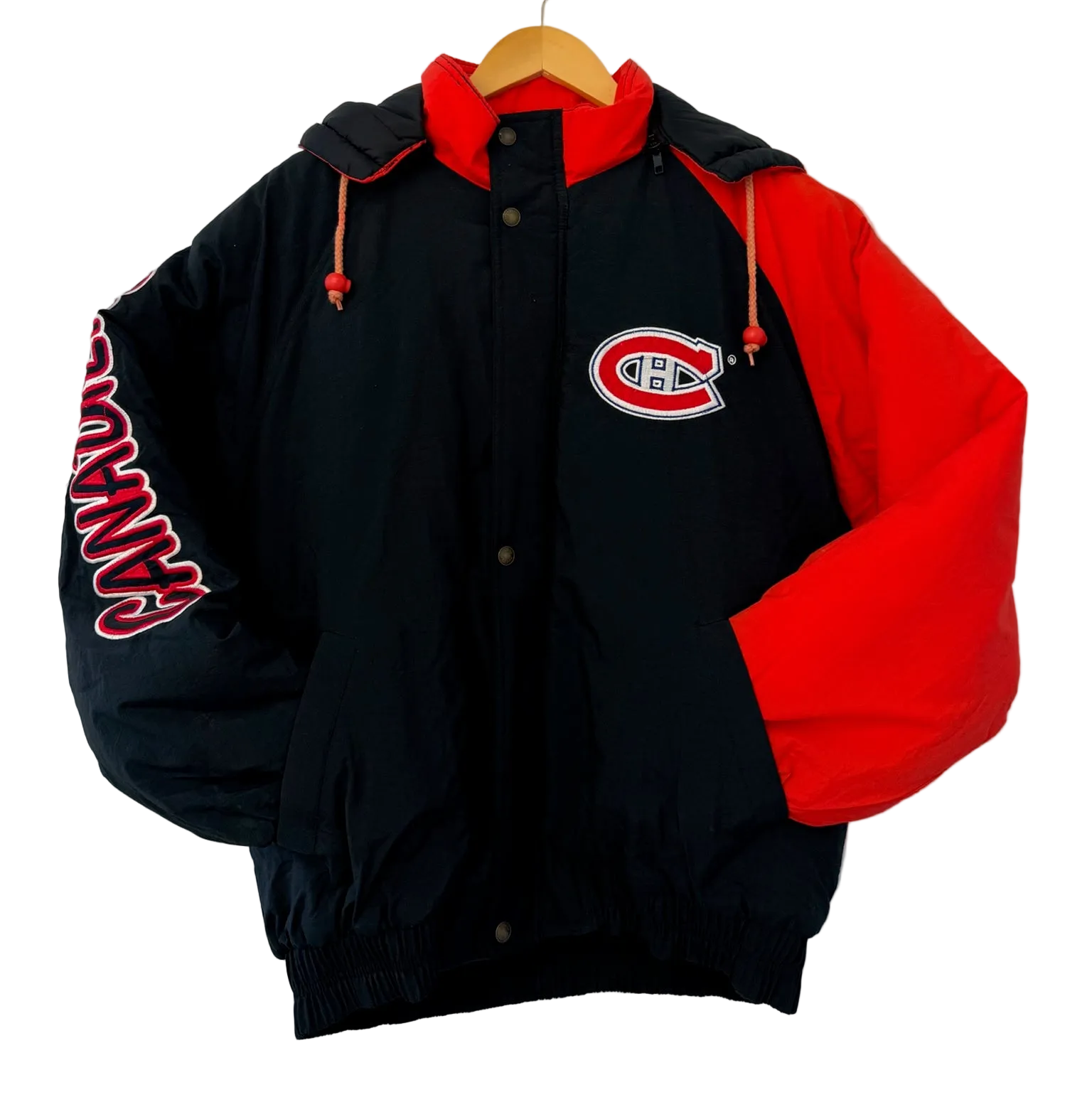1A-205-CH Black & Red MTL Canadiens Sports Puffer