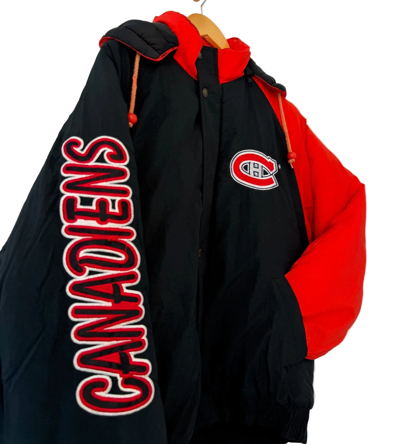 1A-205-CH Black & Red MTL Canadiens Sports Puffer
