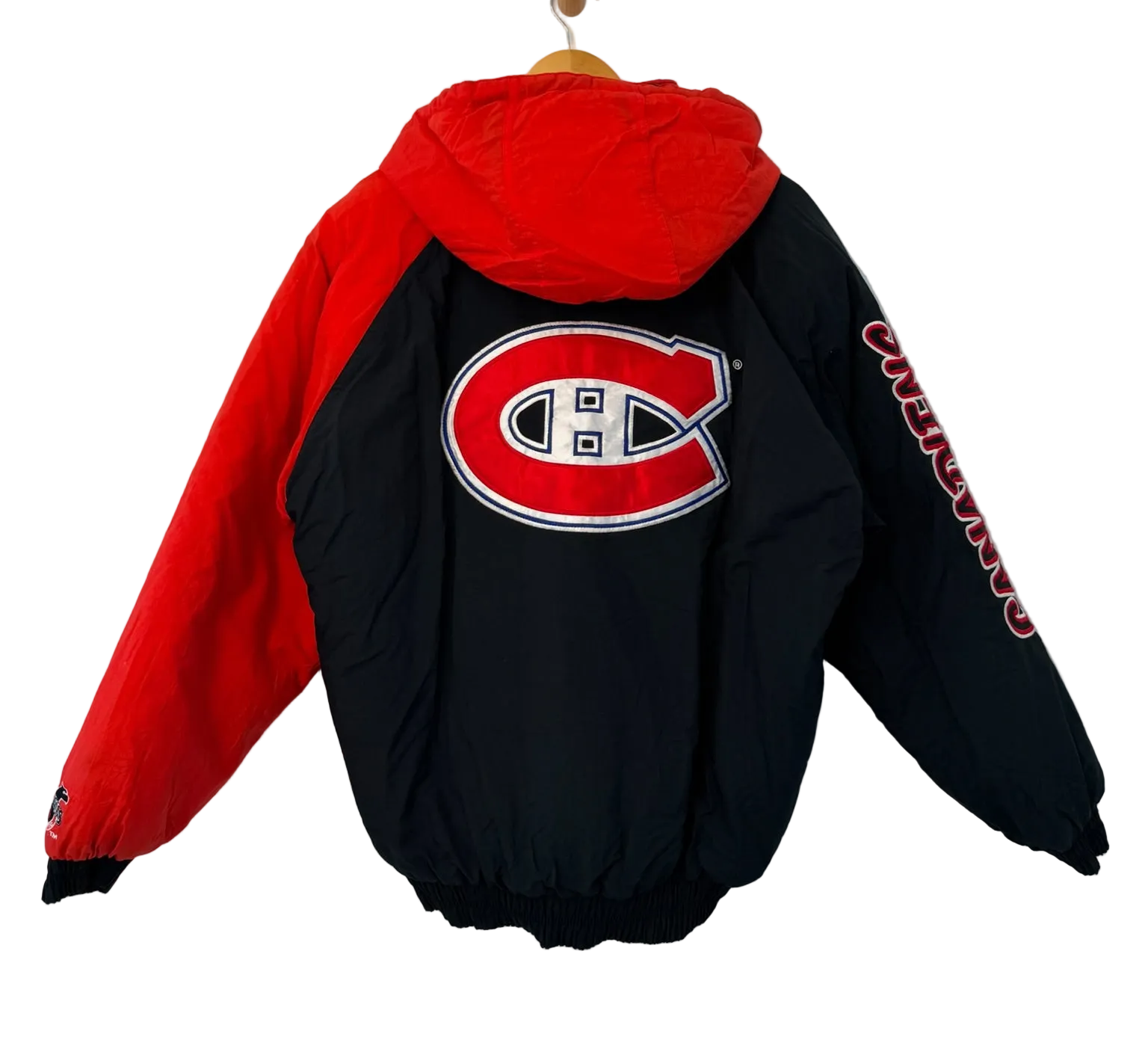 1A-205-CH Black & Red MTL Canadiens Sports Puffer
