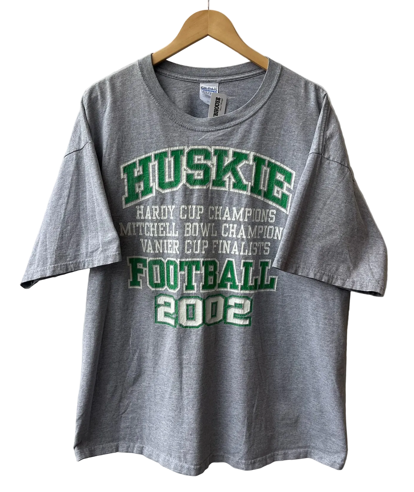 11-767-CH Grey Huskie Football 02' Graphic T-shirt