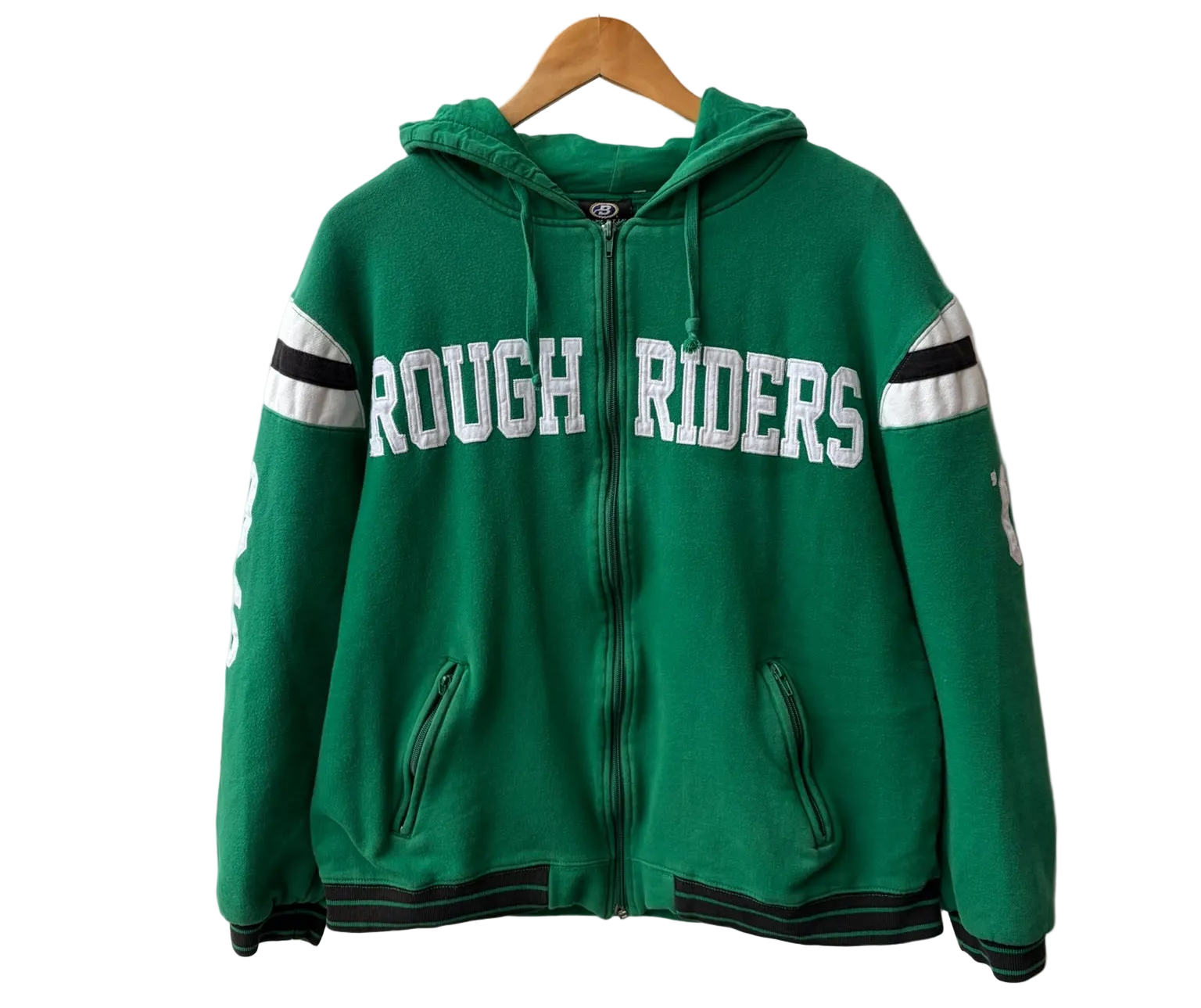 Riders Green Varsity Zip Up