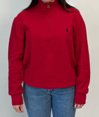 1A-68-CH Red Polo Quarter Zip