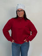 1A-68-CH Red Polo Quarter Zip