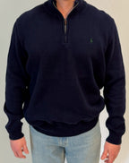 1A-107-CH Navy Polo Quarter Zip