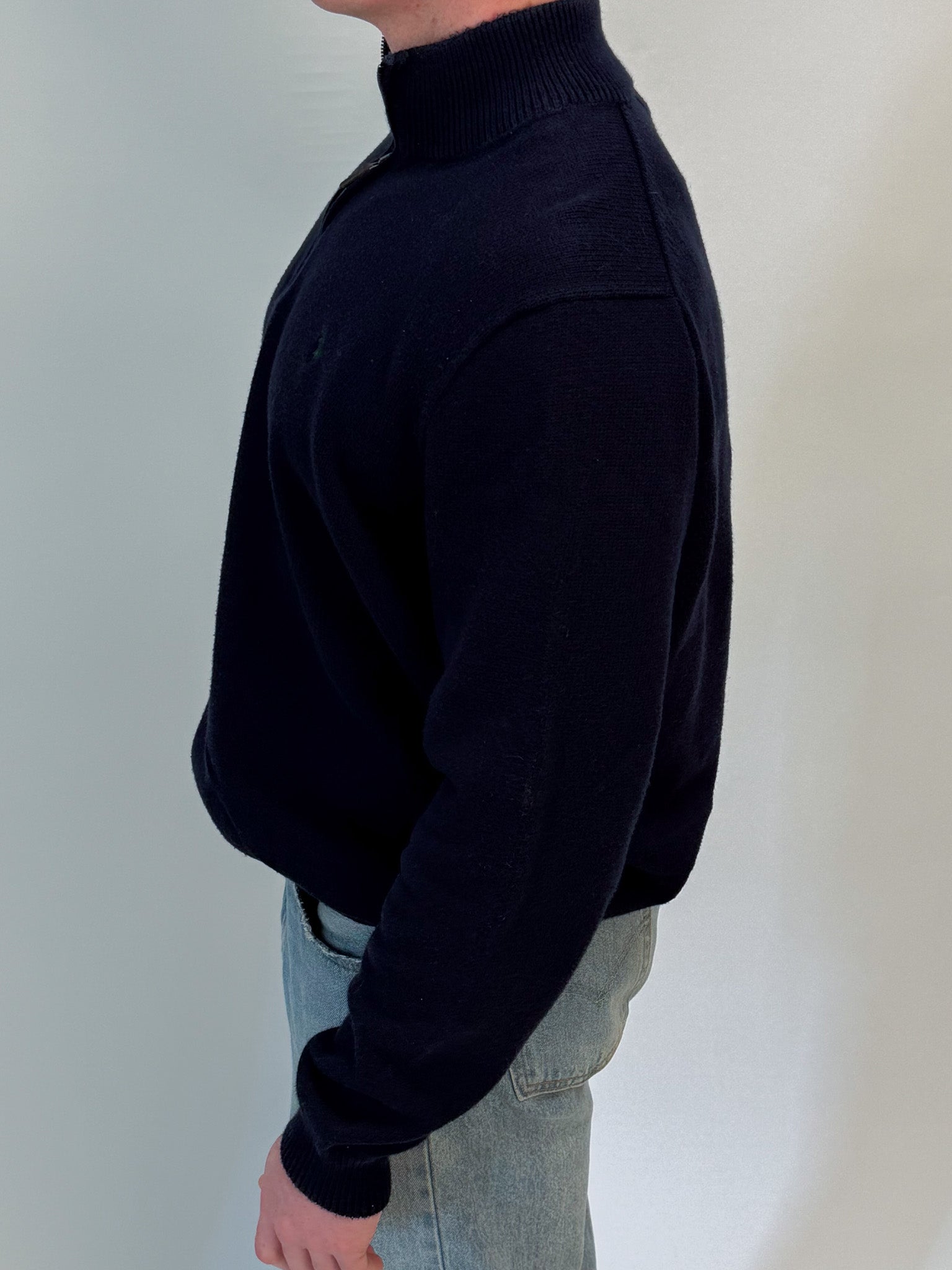 1A-107-CH Navy Polo Quarter Zip