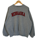 1A-90-CH Grey Nike Nebraska Crewneck