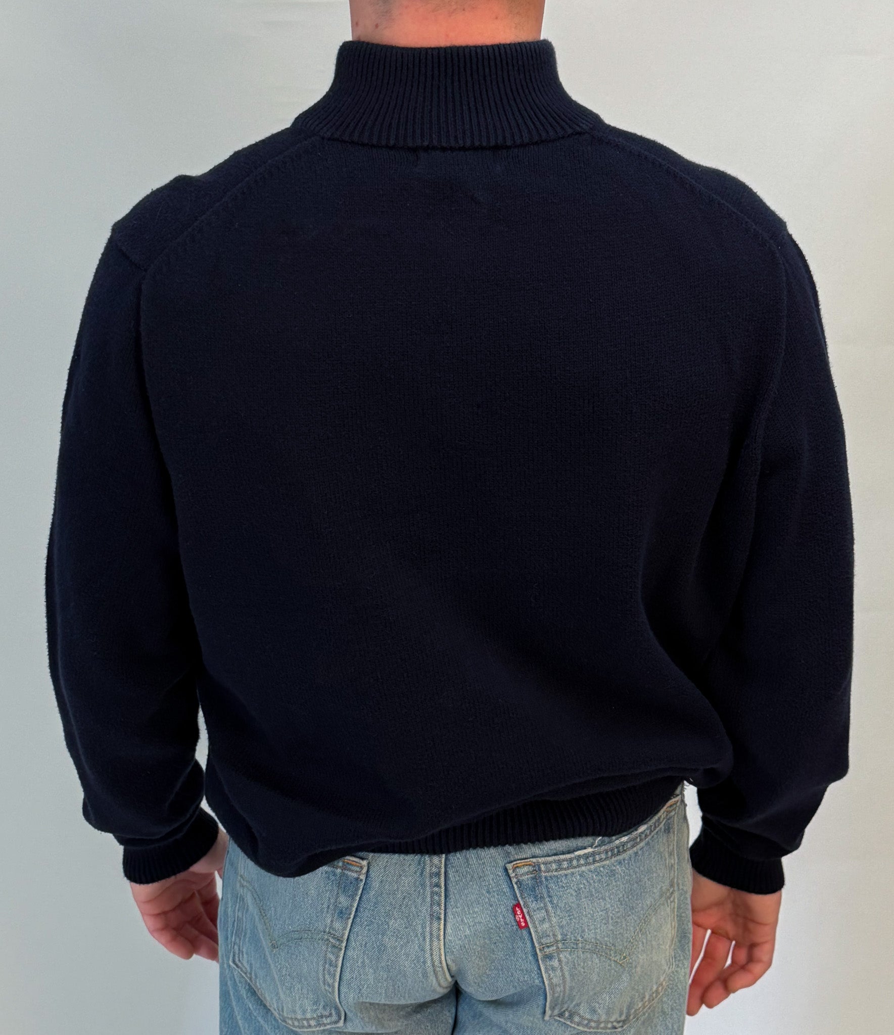 1A-107-CH Navy Polo Quarter Zip