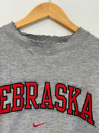 1A-90-CH Grey Nike Nebraska Crewneck