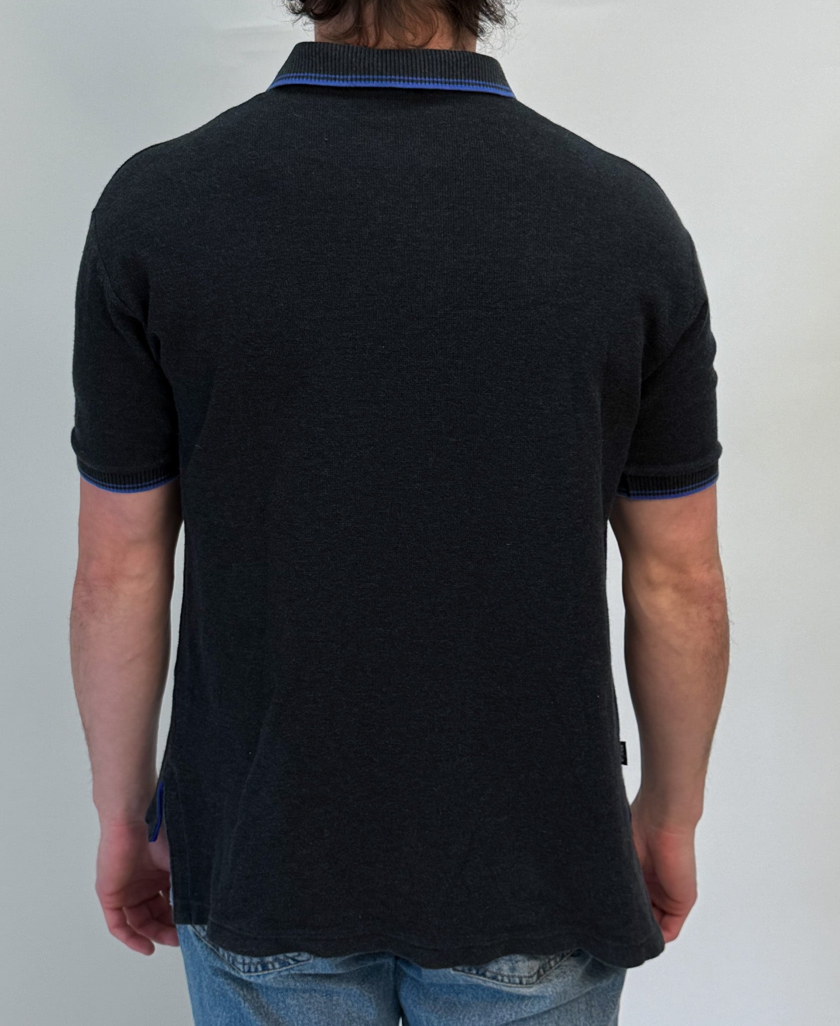 1A-133-CH Navy Quarter Zip Polo Sport T shirt