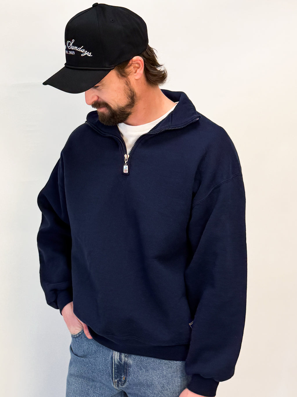 1A-82-CH Russell Athletics Navy Quarter Zip