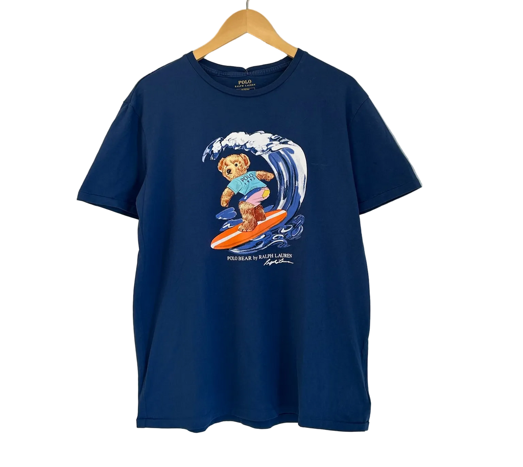 1A-188-CH Blue Surfing RL Polo Bear Tee