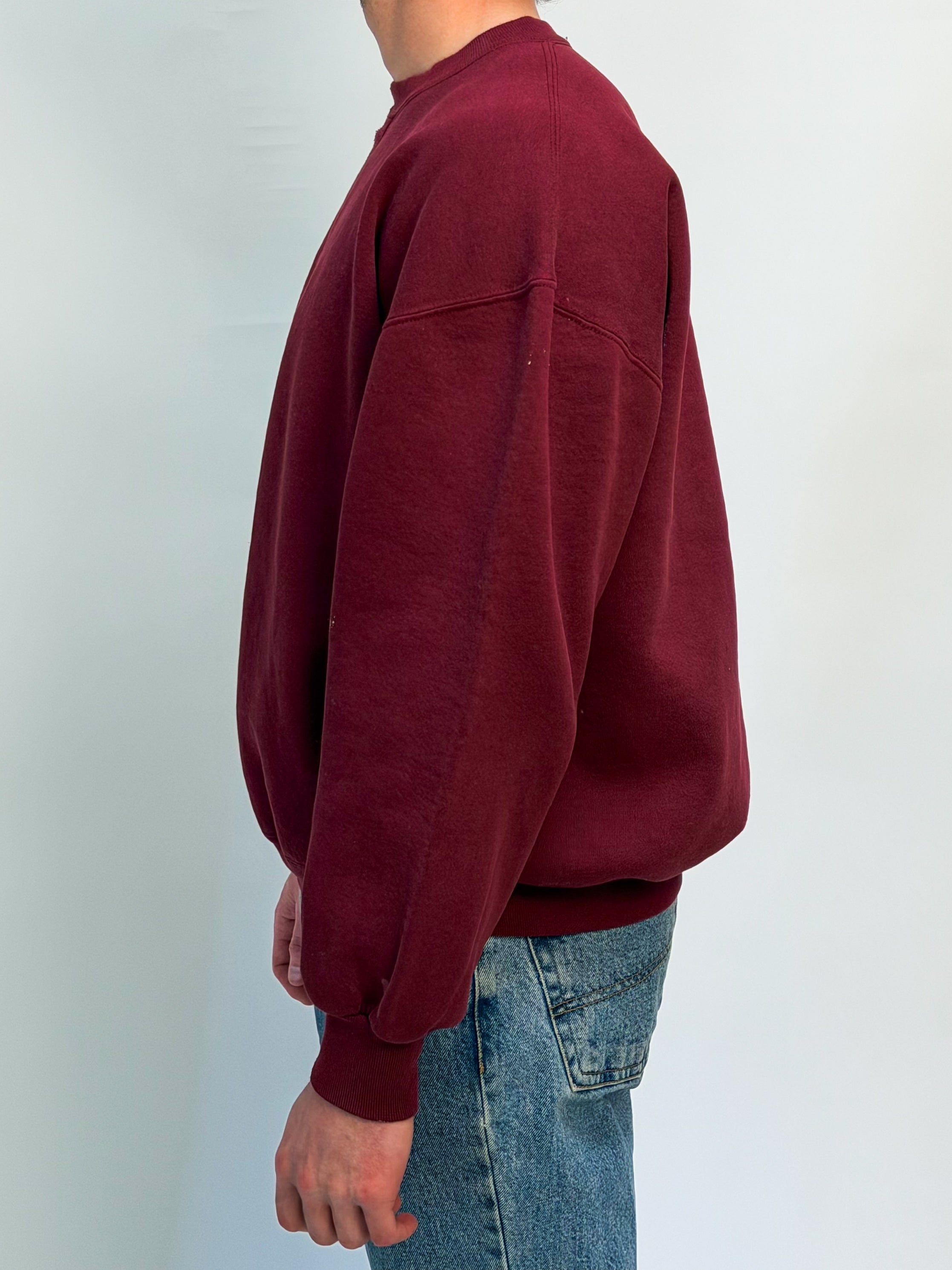 1A-71-CH Maroon Russell Athletic Crewneck