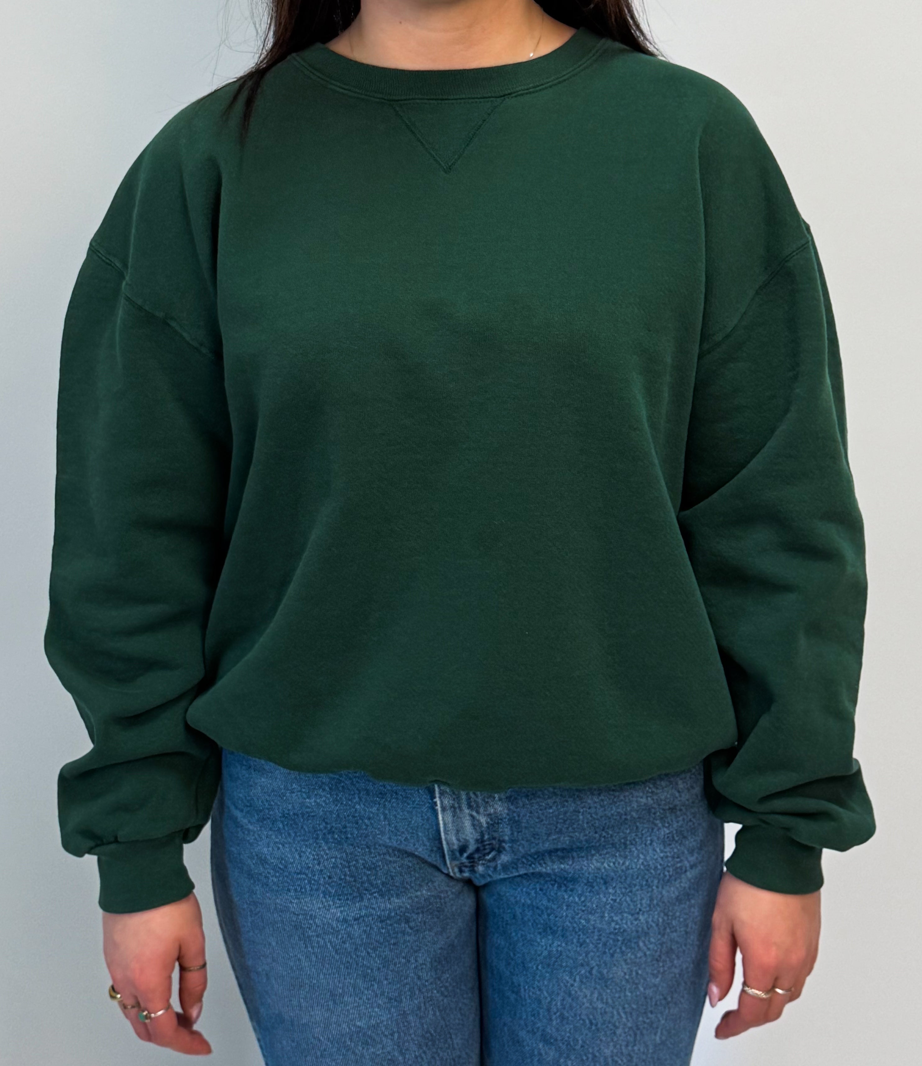 1A-76-CH Green Russell Crewneck