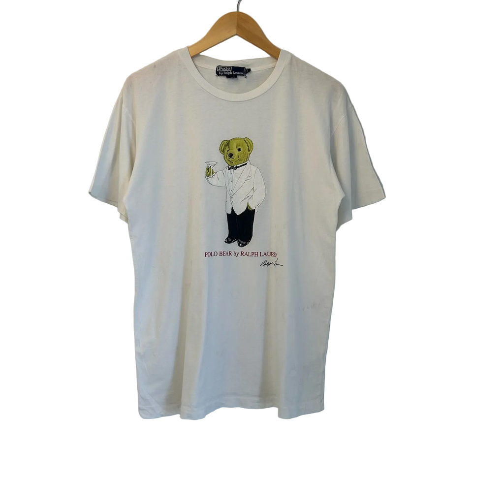 1A-189-CH James Bond RL Polo Bear White Tee