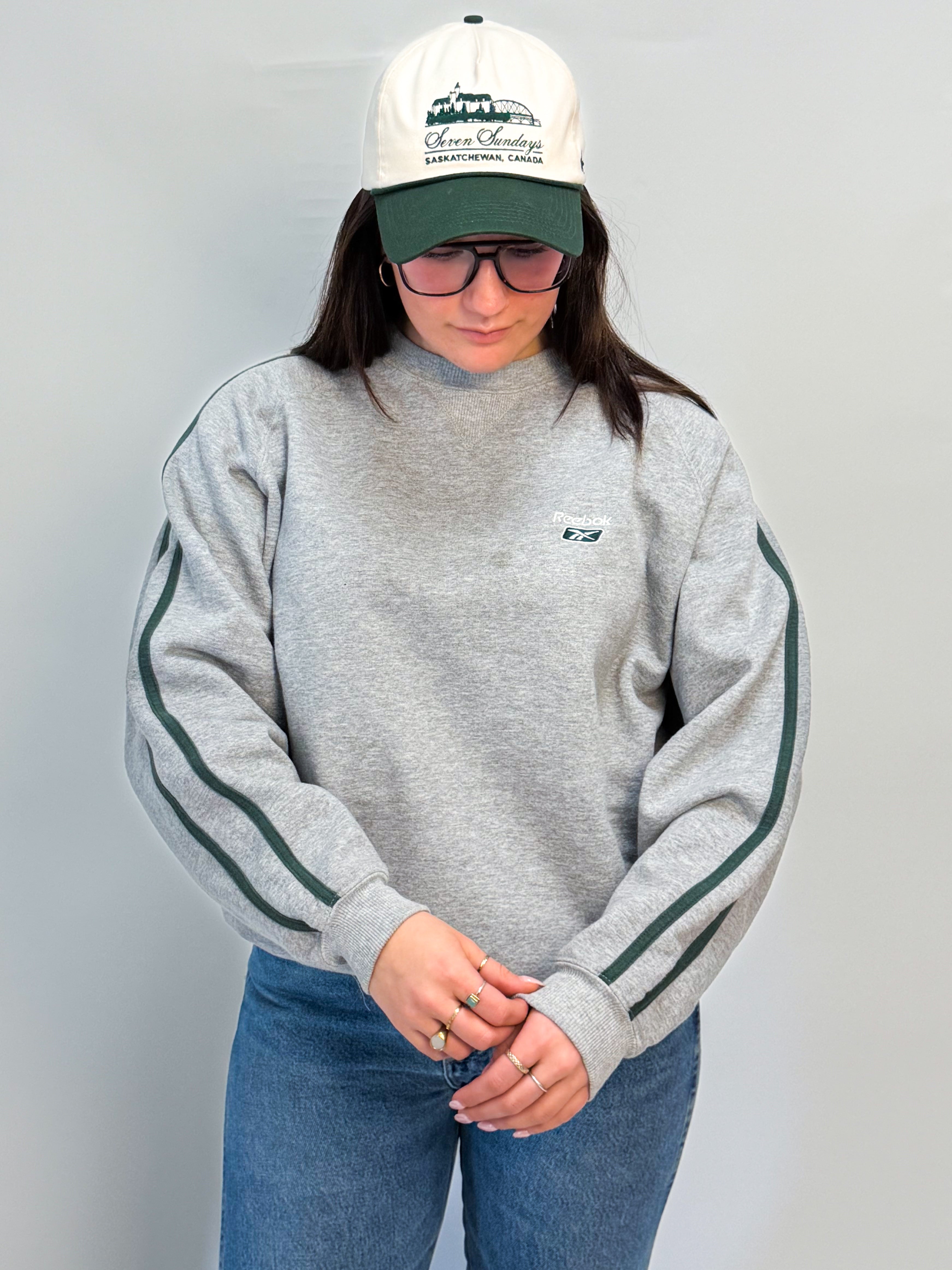 1A-93-CH Grey Reebok Crewneck