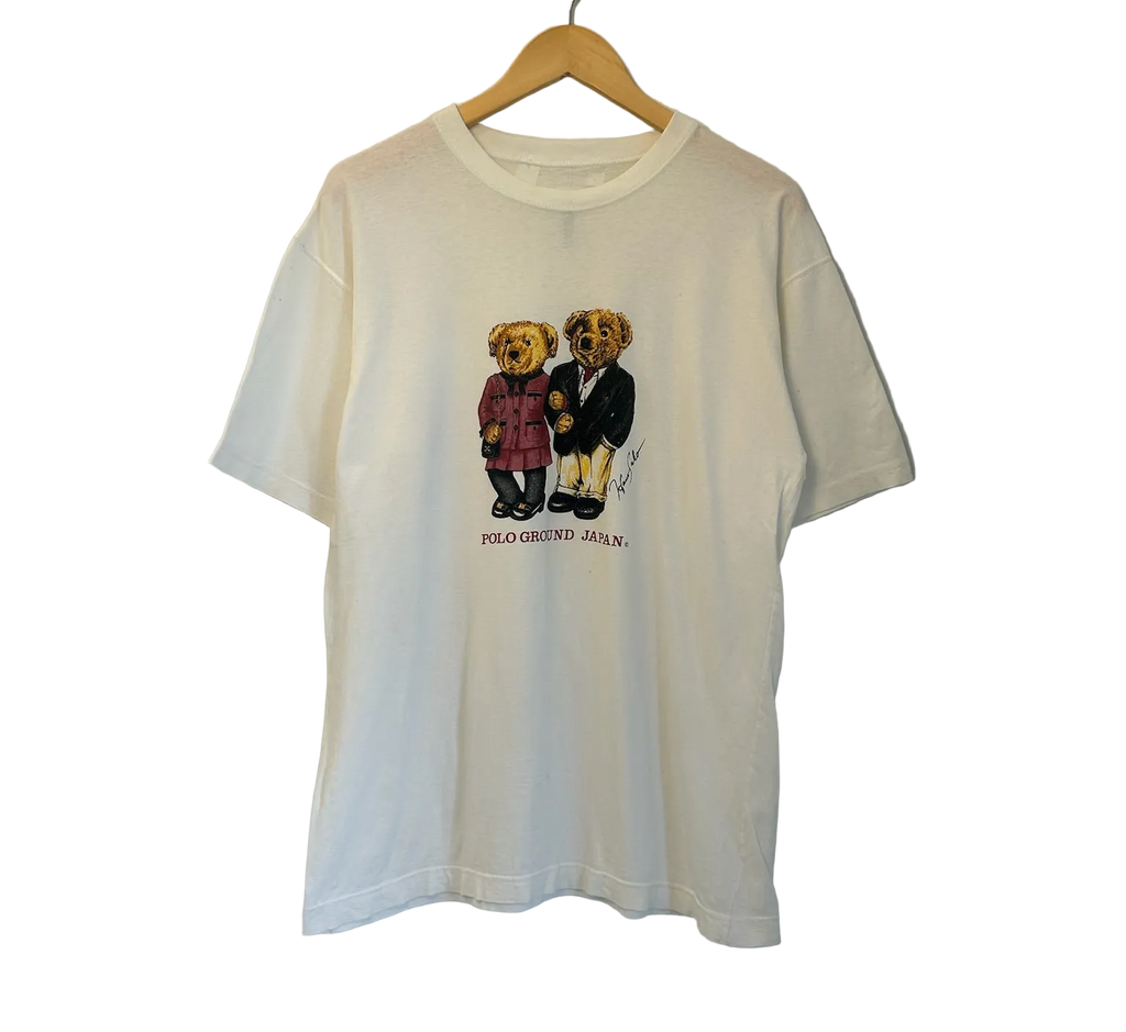 1A-192-CH Date Night Couple RL Polo Bear White Tee