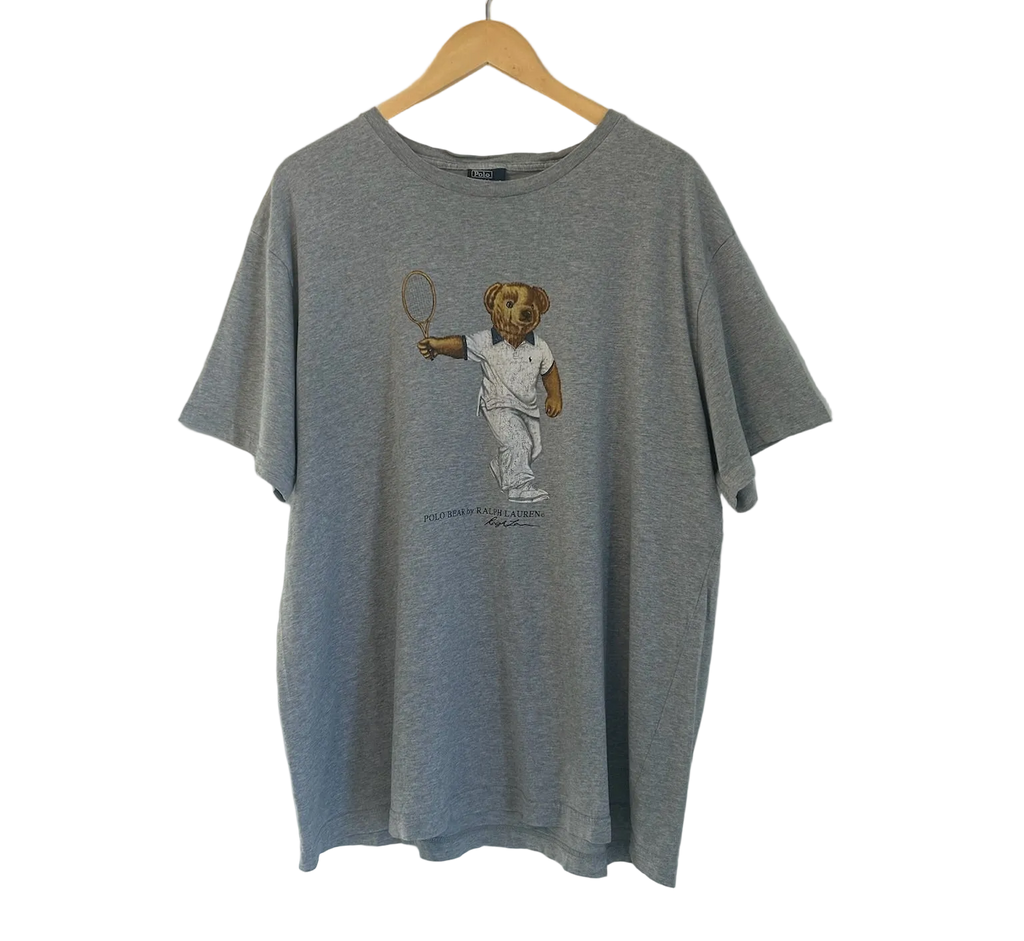 1A-195-CH Tennis RL Polo Bear Grey Tee