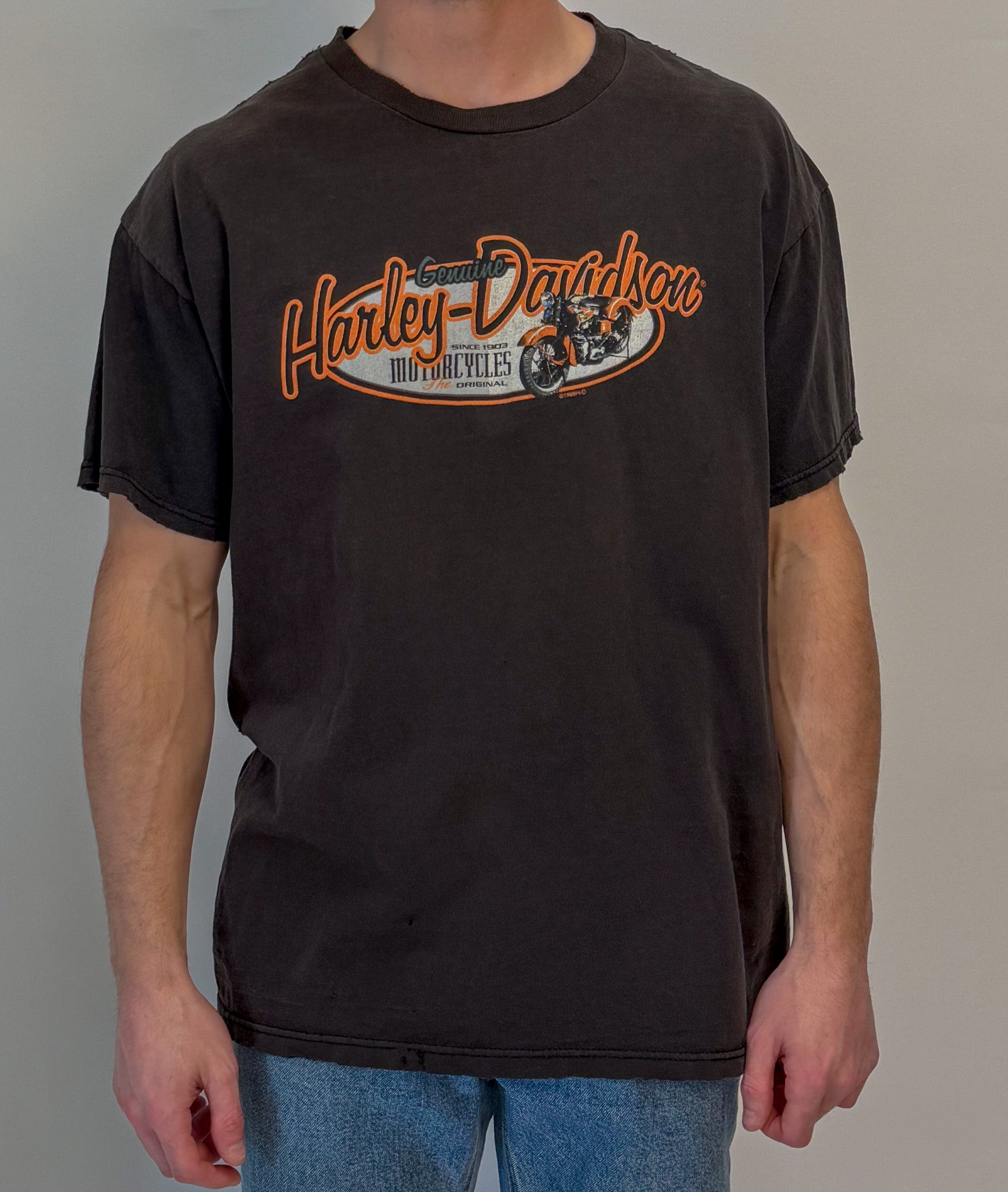 1A-37-CH Brown Genuine Harley Tee