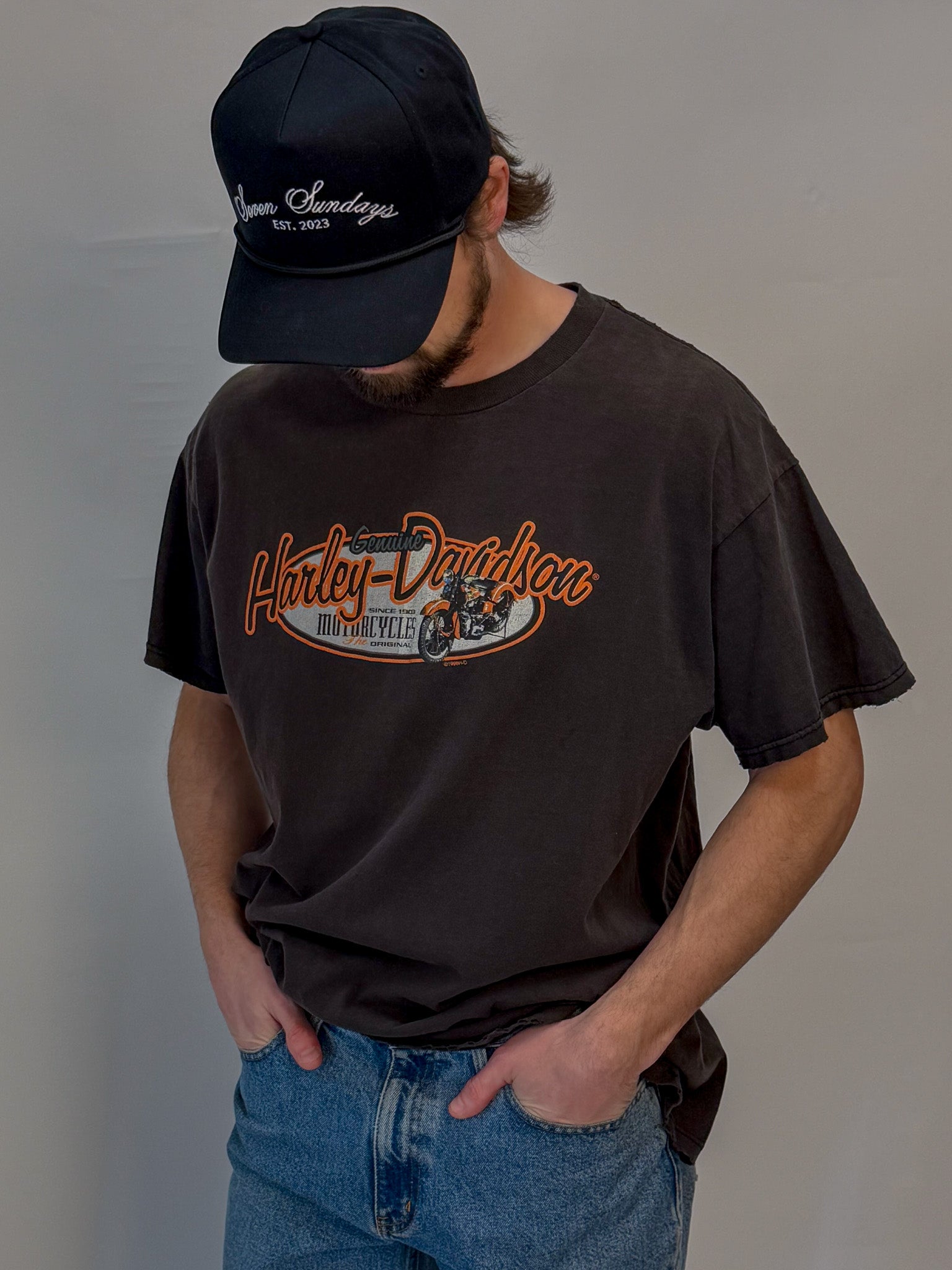 1A-37-CH Brown Genuine Harley Tee