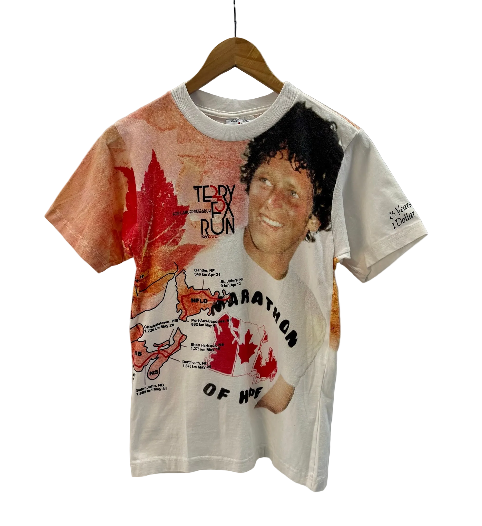 11-568-CH White Terry Fox Graphic T