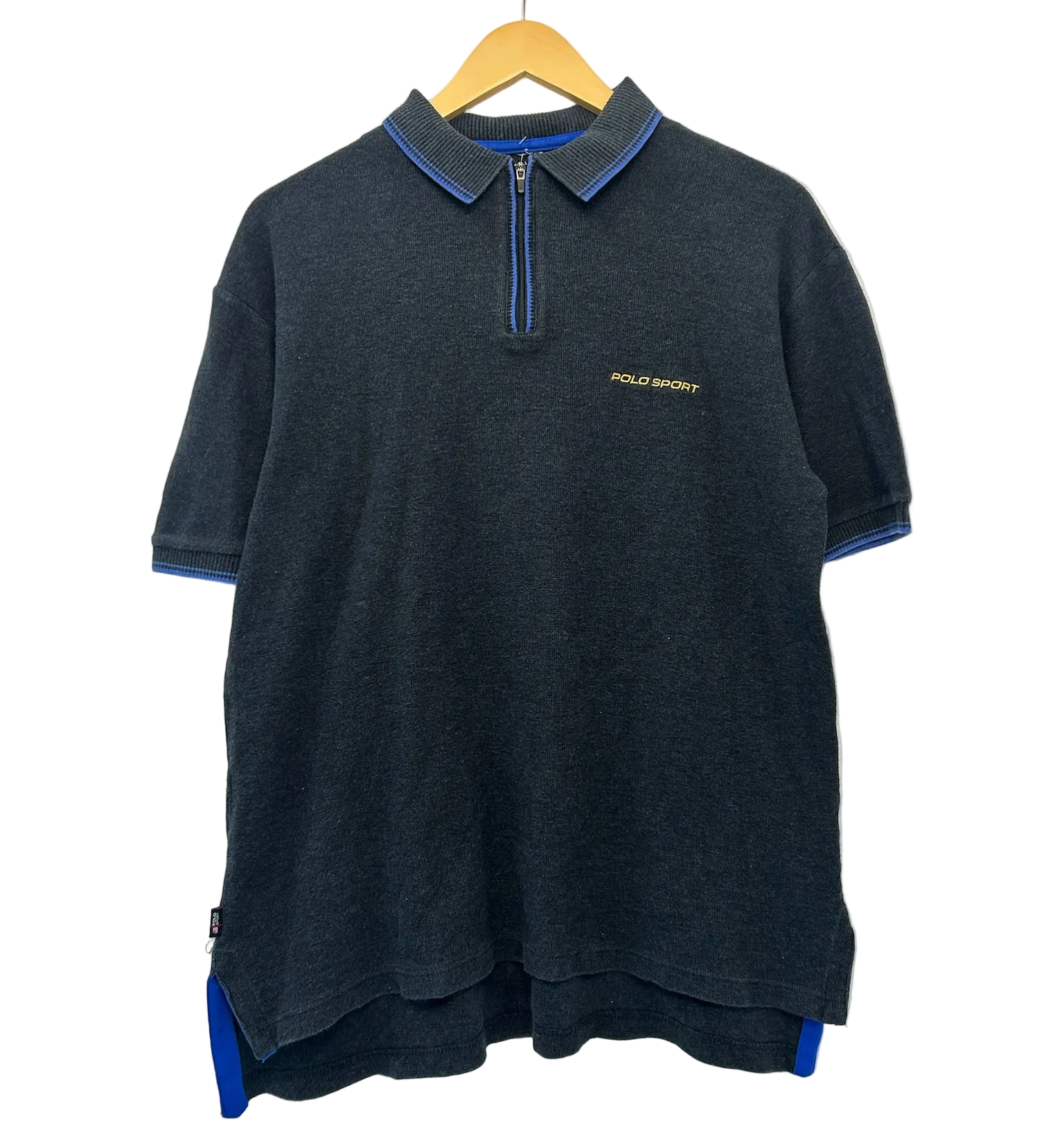 1A-133-CH Navy Quarter Zip Polo Sport T shirt