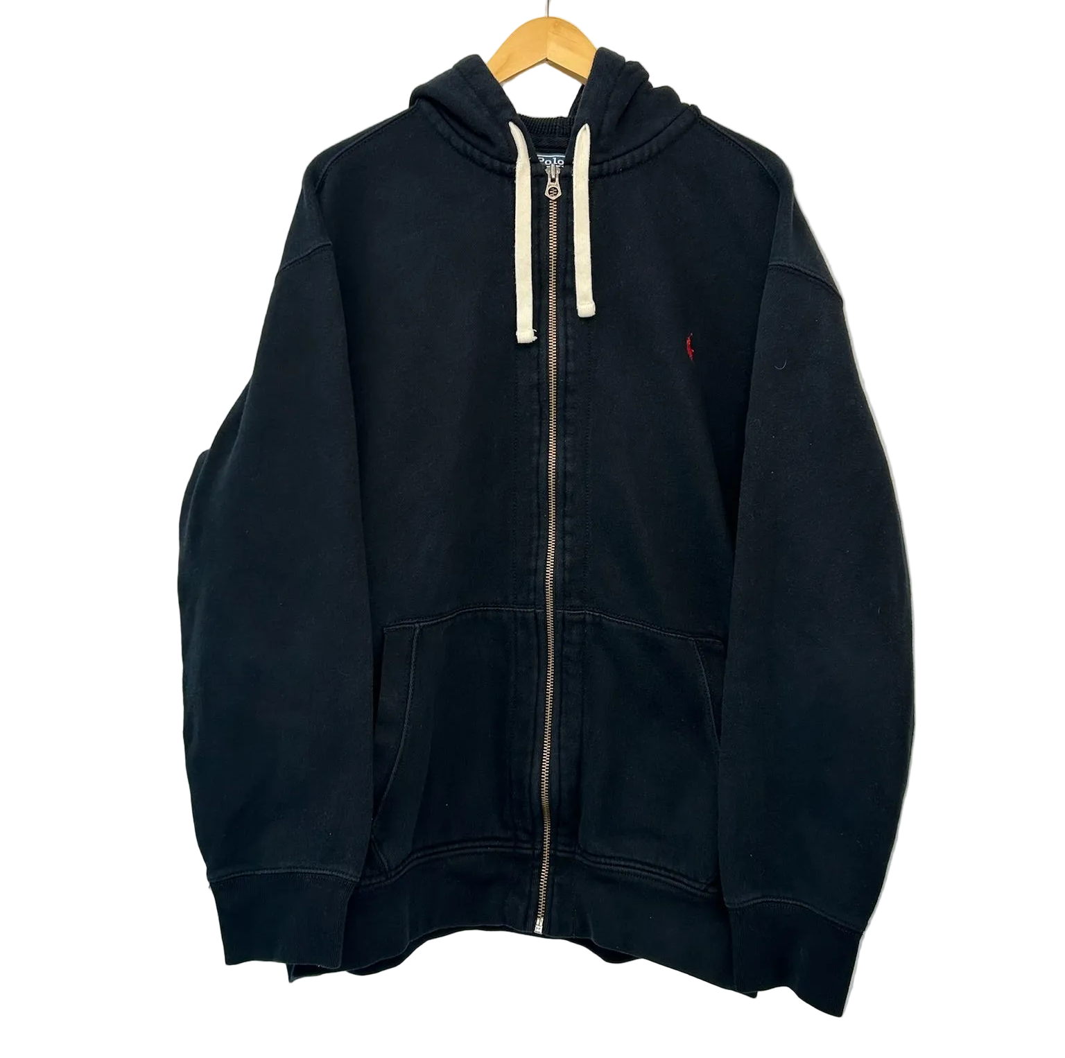 1A-136-CH Navy Polo Zip Up Sweater