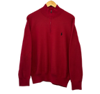 1A-68-CH Red Polo Quarter Zip