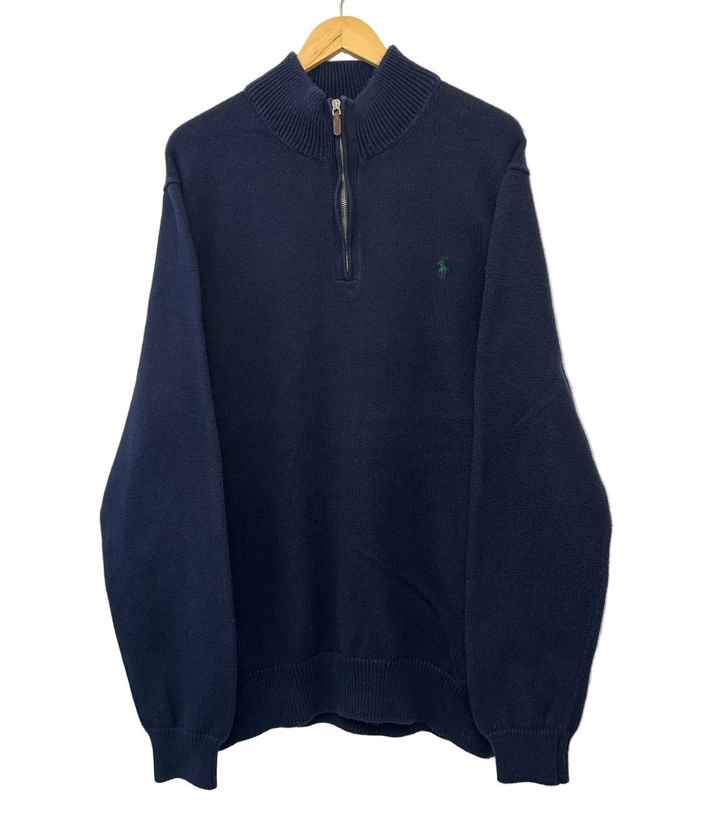 1A-107-CH Navy Polo Quarter Zip
