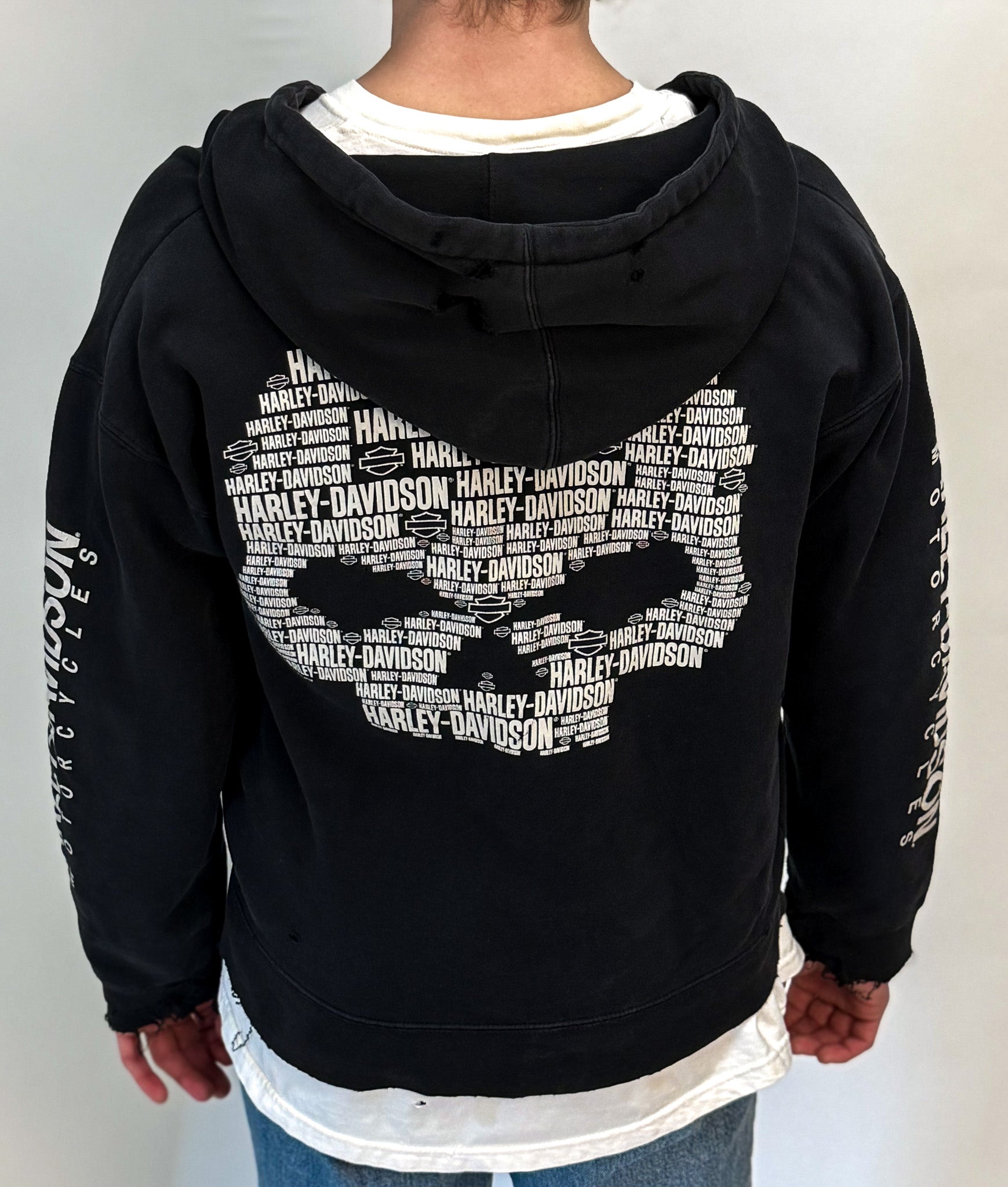 1A-102-CH Black Lucky Harley Hoodie