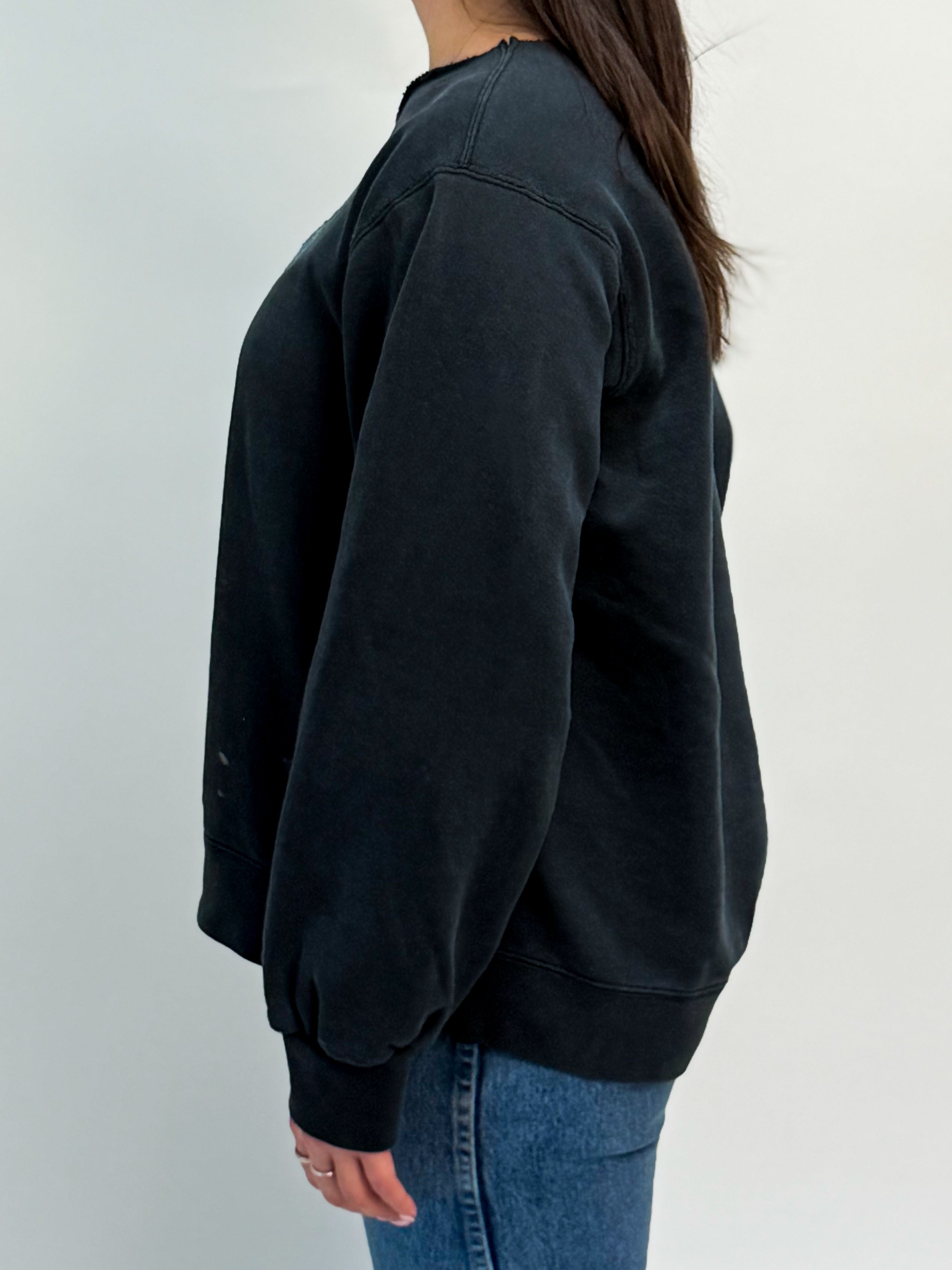 1A-94-CH Washed Black Nike Crewneck