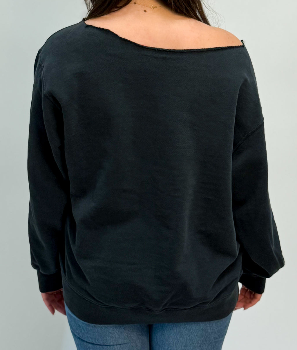 1A-94-CH Washed Black Nike Crewneck