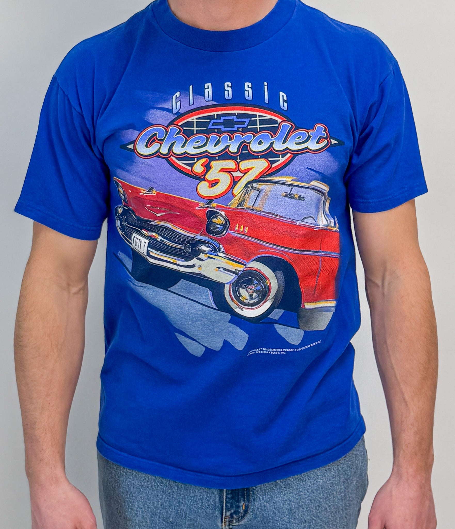 1A-24-CH Blue Chevrolet 57 Tee