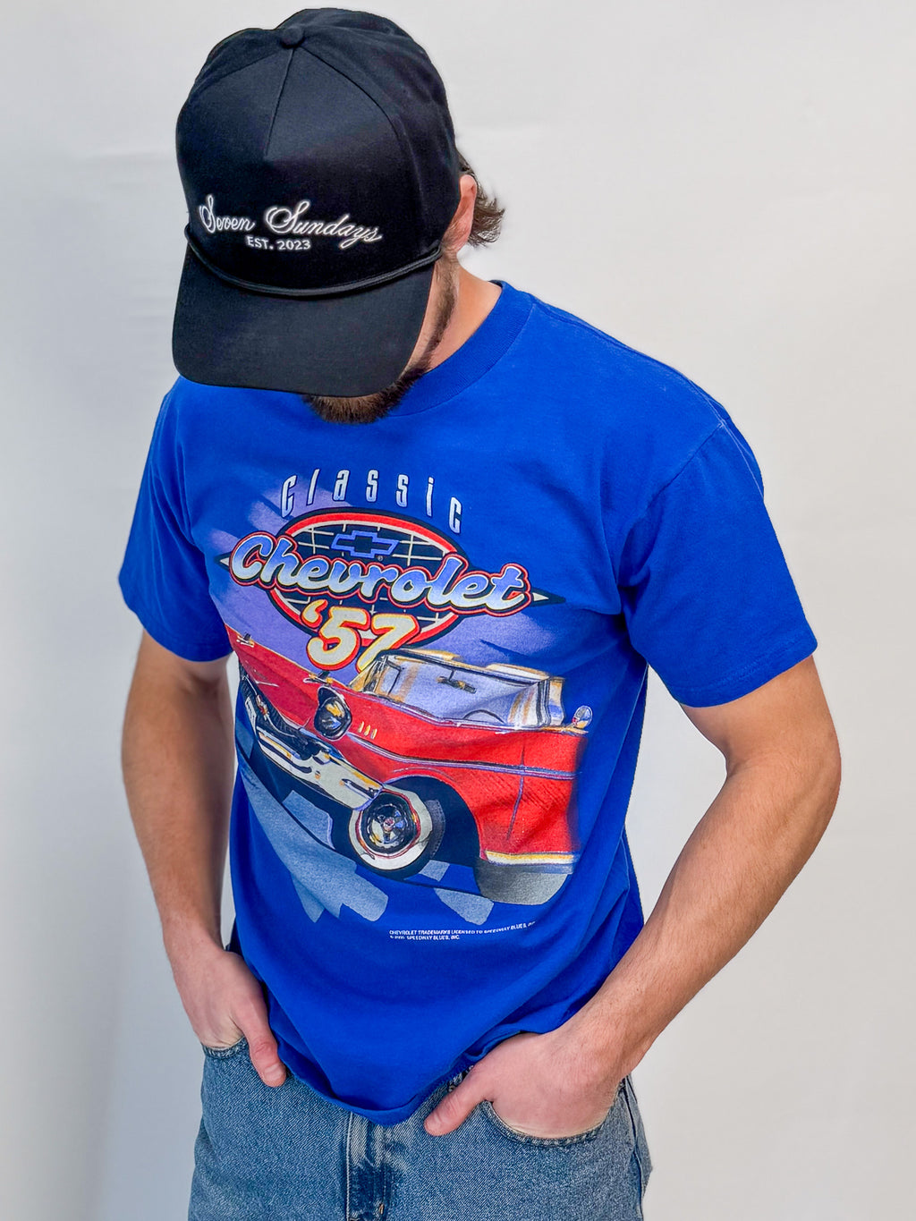 1A-24-CH Blue Chevrolet 57 Tee