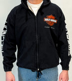 1A-104-CH Black Harley Hooded Jacket