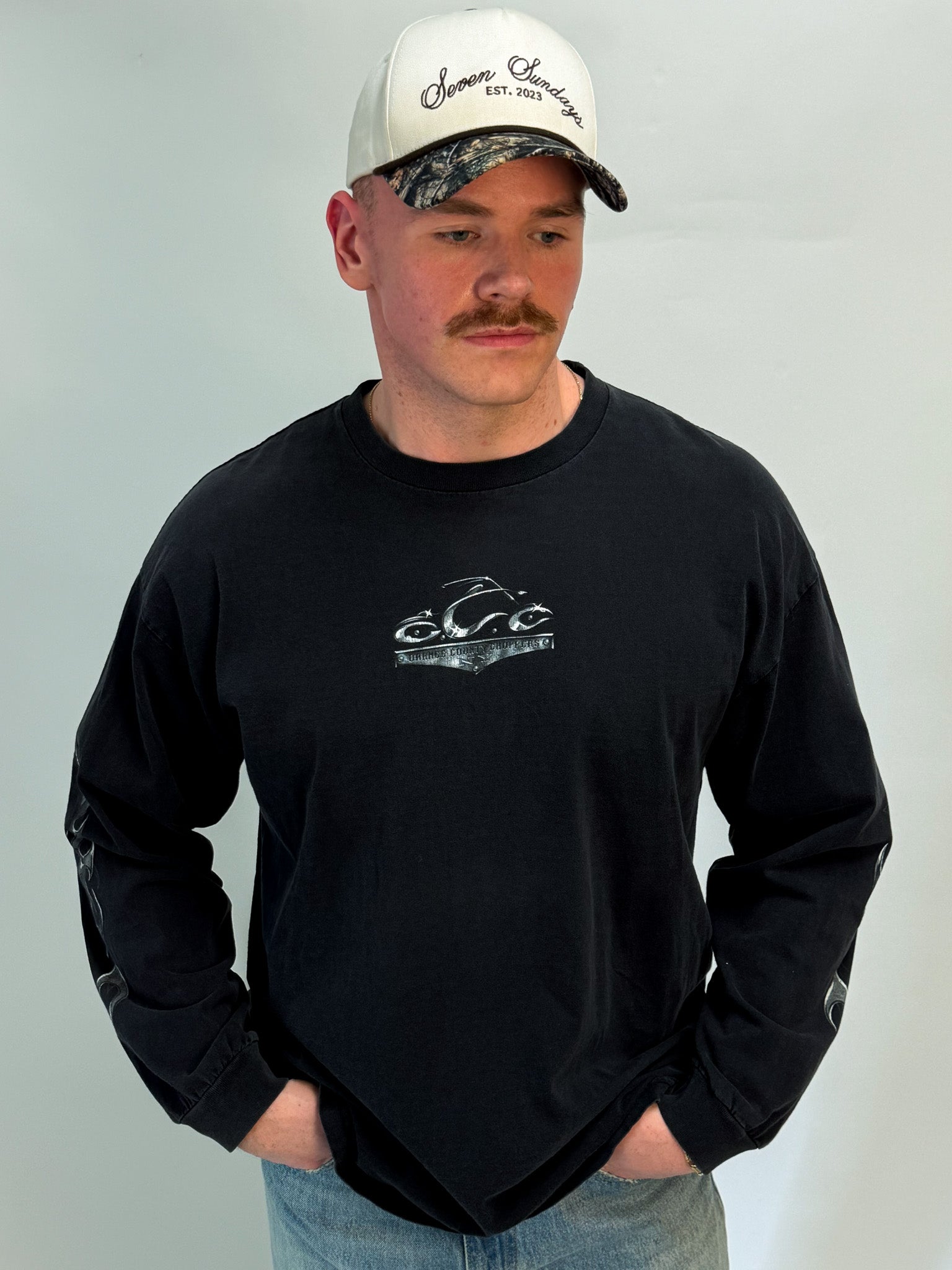 1A-166-CH Black OC Chopper Longsleeve