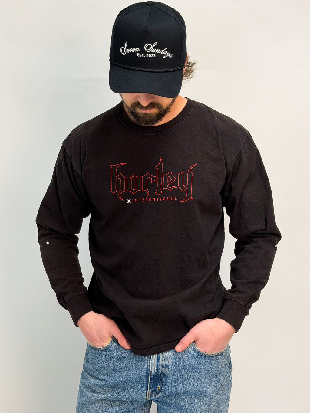 1A-168-CH Black Gothic Hurley Longsleeve