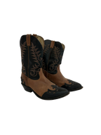 1A-199-CH Black & Tan Cowboy Boots