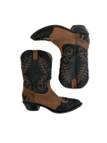 1A-199-CH Black & Tan Cowboy Boots