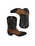 1A-199-CH Black & Tan Cowboy Boots