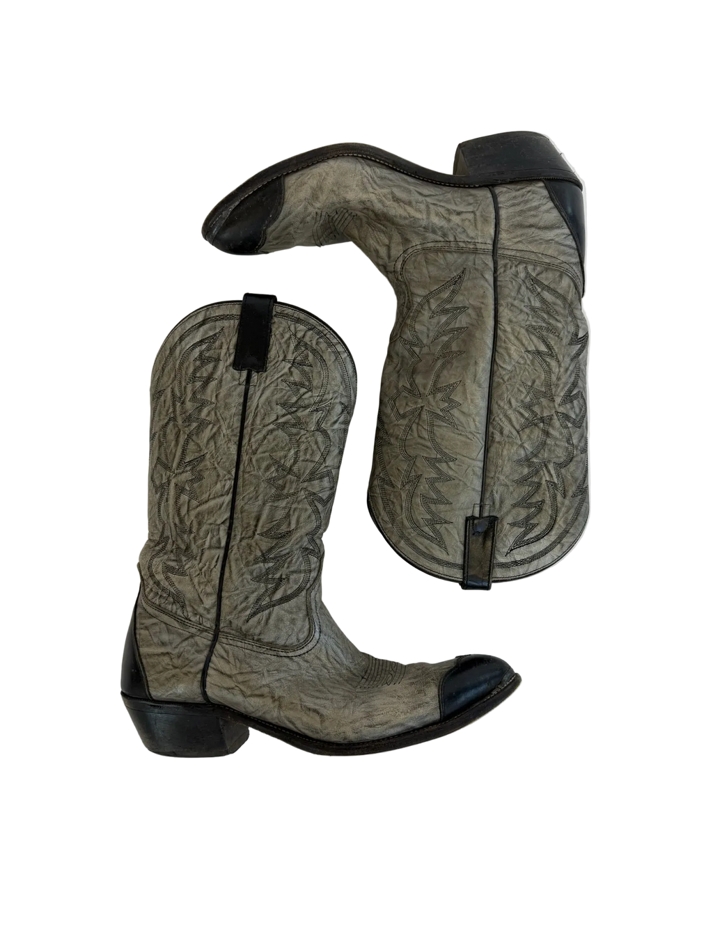 1A-202-CH Grey Cowboy Boots