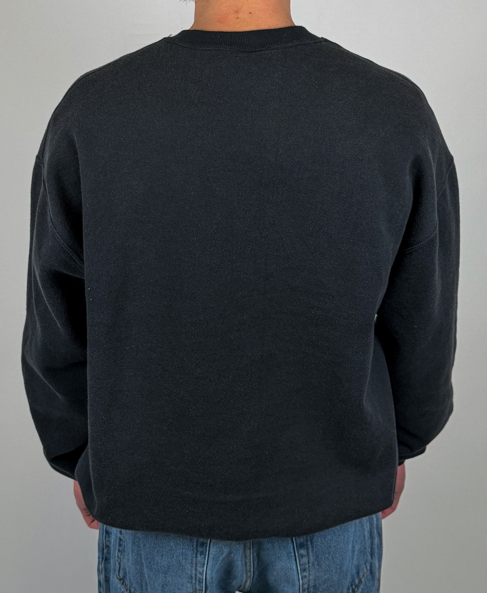 1A-97-CH Washed Black Central Crewneck