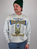 1A-198-CH Blue Jays Back 2 Back Champions Grey Crew