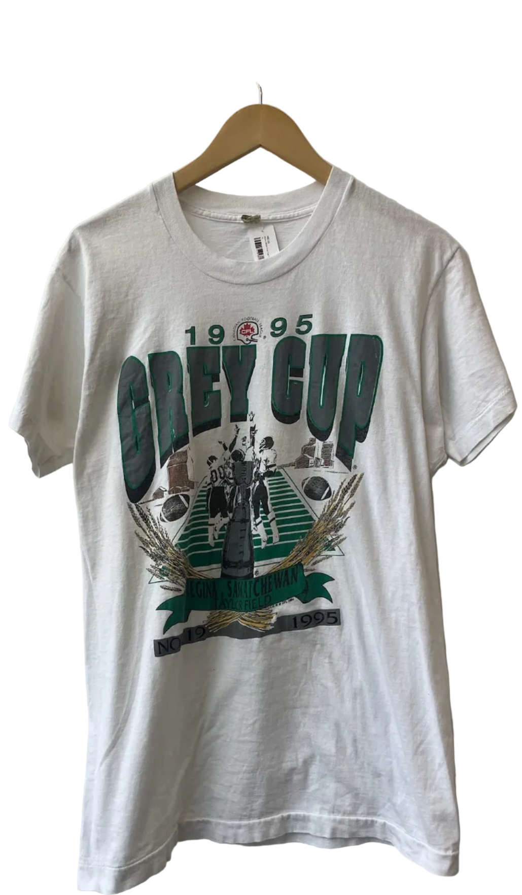 Riders White Grey Cup '95 Tee