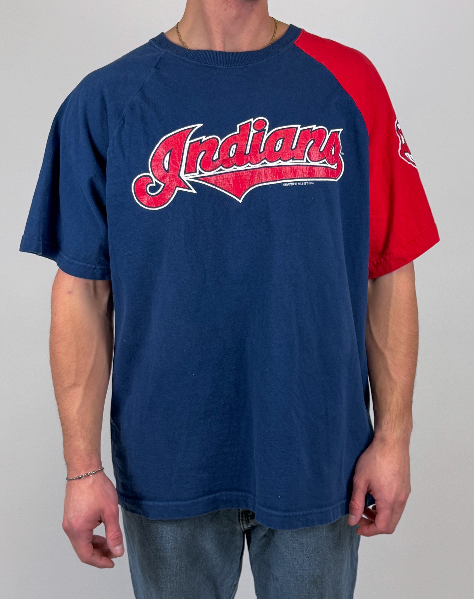 1A-26-CH Navy Cleveland Baseball tee