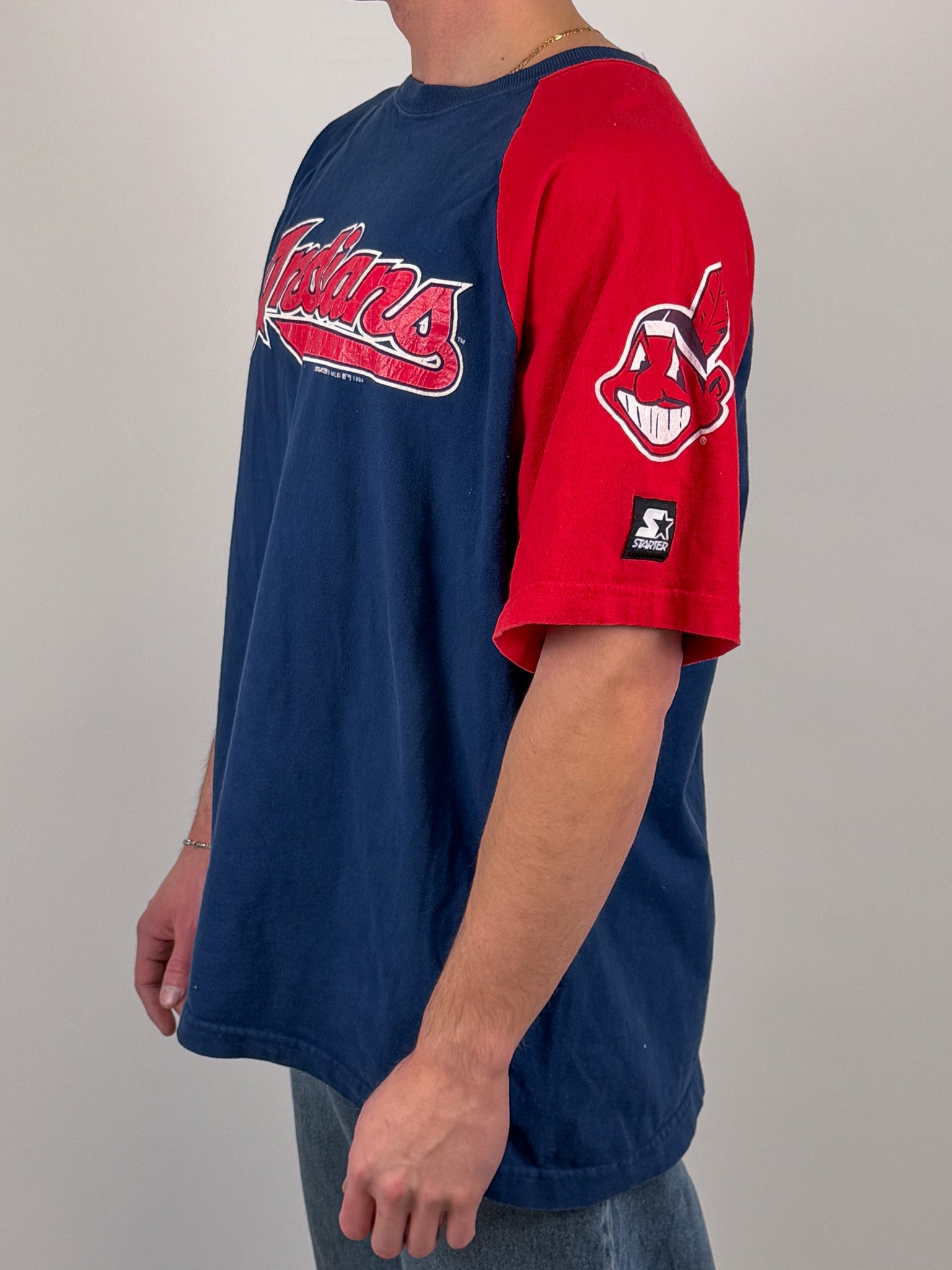 1A-26-CH Navy Cleveland Baseball tee